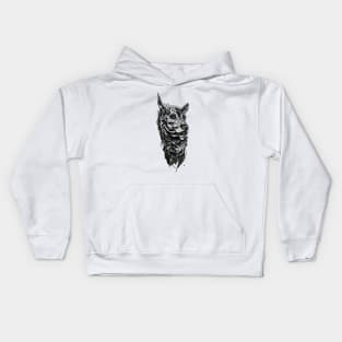 Dog and botany tattoo art Kids Hoodie